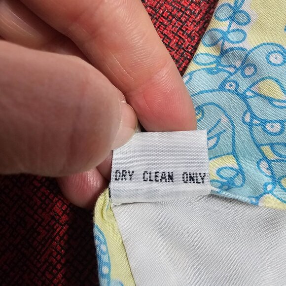 VTG Y2K Lilly Pulitzer Patchwork Tie Floral & Oceanic Print White Label Preppy - Picture 7 of 9